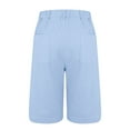 thumbnail image 5 of GZWYHT Running Shorts Shorts for Women Womens Casual Solid Sport Zipper Waist Pants Shorts Elastic Waist Back Pockets Daily Shorts Lounge Pants Women Cotton Shorts Blue XXL, 5 of 9