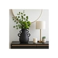 thumbnail image 2 of Decorative Terracotta Vase with Handles for Living Room Decor - Boho Flower Vase for House, Bedroom, or Office Space - Ideal for House Accent, Side Table, or Desk Accessory - 12", Black, 2 of 12