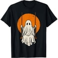 thumbnail image 2 of 100% Cotton Unisex Retro Vintage Ghost Swing Halloween Costume Men Women T-Shirt, 2 of 5