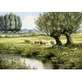 thumbnail image 2 of Withaar, Reint 18x14 Gold Ornate Wood Framed with Double Matting Museum Art Print Titled - In the open country, 2 of 4