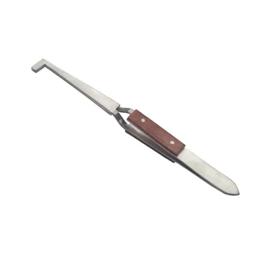 Bent with Hole L - Shape 90Â° Cross & Self Locking Tweezer with Fiber Grip