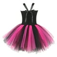 thumbnail image 3 of HNMKIU Robe de Concours Florale d'Halloween Sans Manches à Imprimé Os pour Filles, Tenue de Soirée Performance Mode Noire, 7-9 Ans, 3 of 3