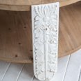 thumbnail image 6 of Hassch 2-Tier Round Coffee Table with Carved White Legs and Natural Brown Top, 31.5" Modern Farmhouse Circle Center Table for Living Room, Easy to Assemble, 6 of 6