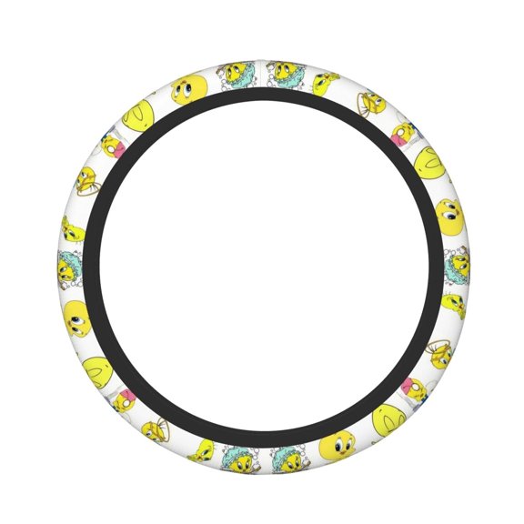 Cartoon Birds Elastic Steering Wheel Cover Stylish Neoprene Decorative Car Accessories for Universal Auto