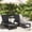 Black, variant on Outdoor Chaise Lounge Set of 2,Lightweight Patio Chairs,Waterproof Sun Loungers Chair Outdoor,5-Positions Adjustable Pool Lounge Chair for Garden Beach Patio Poolside Lawn and Deck,Striped Grey