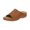 Light Brown, variant on UDAUDU Women's Sandals Slides Wedge Open Toe Thick Sole Lightweight Slip Resistant Cozy Roman Style Beach Sandal Summer Walking Shoes Red 9 Wide