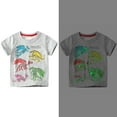 thumbnail image 6 of MEZZALL Boys Glow In The Dark Print T-Shirt Tshirts Tee Short Sleeve Casual Tops For Summer Daily, Grey, 3-4 Years, 6 of 6