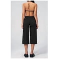 thumbnail image 4 of PISONIC Womens Workout Sets Two Piece Spaghetti Straps Sports Bra Matching Wide Leg Capri Pants Gym Work Pilates Outfits, 4 of 7