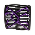 thumbnail image 3 of Women Stretchy Magic Hair Clip Double Slide Combs For tool womens Bun Updo Tools Purple, 3 of 8