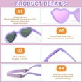 thumbnail image 5 of Baby Sunglasses with Strap Adjustable, Heart Shaped UV Protection Polarized Flexible Sunglasses for Toddler Infant Age 0-36 Months 0-3 Years, 5 of 7