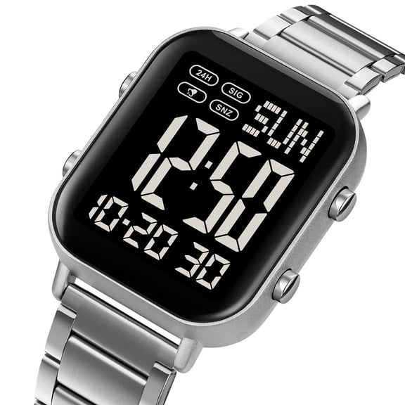 Mens Digital Sports Watch Waterproof, Shock Resistant Outdoor Tactical Watch with Luminous Display Alarm Stopwatch Calendar, Military Wristwatch for Hiking Camping Running Swimming