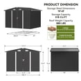 thumbnail image 4 of COMHOMA Outdoor Storage Shed with Base 10 x 8 FT Shed with Lockable Door Steel Garden Shed with Air Vent,Gray, 4 of 8