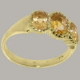 thumbnail image 3 of LBG British Made 9k Yellow Gold Natural Citrine Womens Promise Ring - 33 size options - Size 7, 3 of 6