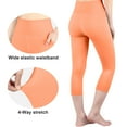 thumbnail image 4 of BIG ELEPHANT 3-Pack High Waist Yoga Pants for Girls - Athletic Workout Capri Leggings with Side Pockets, Perfect for Running, Dance, and Fitness, Sizes S-XXL, 4 of 9