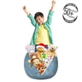 thumbnail image 3 of Pastel Storage Toy Bag Chair, Spiral Forms and Circles Pattern Windmill Rotational Twirls Cartoon, Stuffed Animal Organizer Washable Bag, Large Size, Blue Grey and Multicolor, by Ambesonne, 3 of 3