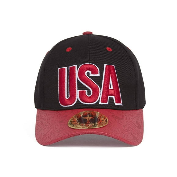 TopHeadwear Casquette Ajustable USA Country avec Visière Florale Courbée - Vert/noir