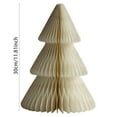 thumbnail image 2 of Handmade Folded Paper Decor Pleated Texture 3D Conical Shape Lightweight Sturdy Home Tabletop Mantel Shelf Holiday Party Display, 2 of 4