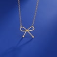 thumbnail image 4 of EUEAVAN Gold Bow Pendant Necklace Stainless Steel Jewelry, 4 of 7
