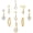 gold, variant on 9 Pcs Dangle Belly Button Rings,Electroplating Belly Rings,Stainless Steel with Copper Belly Button Piercing Cute Belly Button Rings,gold