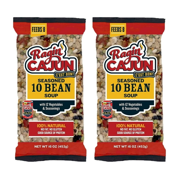 Ragin' Cajun Seasoned 10 Bean Soup (2 Pack)