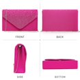 thumbnail image 3 of Bolso de noche Dasein para mujer, satinado, con strass, color rosa intenso, 3 of 7