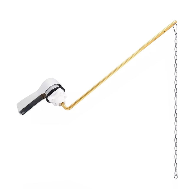 Toilet Flush Handle Repair Replacement Kit Zinc Alloy Tank Trip Lever with Chain