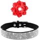 thumbnail image 4 of Collar de gato con flores desmontables, collar sencillo con rosas, talla XXS, 25 x 1,5 cm, 4 of 5