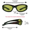 thumbnail image 2 of Motorcycle Night Riding Safety Glasses with Yellow Lenses for Men and Women., 2 of 4