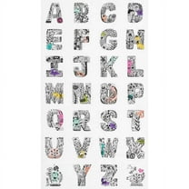 Robert Kaufman Lettered Print Shop Alphabet 24in. Panel 100% Cotton Fabric sold by the panel