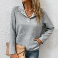 thumbnail image 5 of Sevevn Womens Sweatshirt Casual Textured Long Sleeve Henley Button V Neck Loose Pullover 2025 Trendy Fall Outfits Tops, 5 of 9