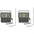 thumbnail image 1 of Termómetro Digital para Alimentos Alarma de Temperatura de Cocción Temporizador de Cocción con Pantalla LED Sonda de Acero Inoxidable Negro, 1 of 5