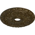 thumbnail image 3 of Ekena Millwork 19 7/8"OD x 3 5/8"ID x 1 1/4"P Spring Leaf Ceiling Medallion (Fits Canopies up to 5 5/8"), Hand-Painted Brass, 3 of 6