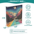 thumbnail image 3 of FORMRS 3 Ring Binder 1.5 inch with Pockets Set of 2 Clip Board 200 Sheets Capacity, Colorful Road, 3 of 8