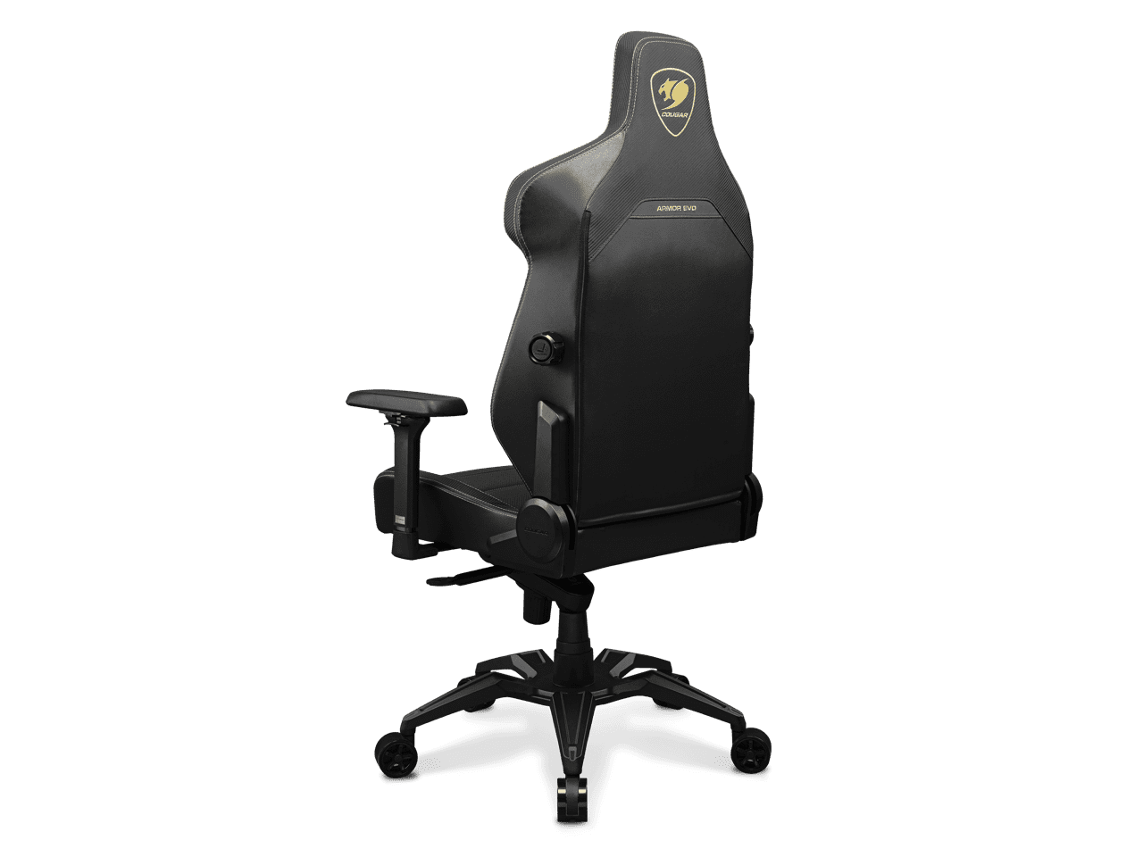 COUGAR Armor Pro - Chair - ergonomic - recliner - high-back - armrests -  T-shaped - tilt - swivel - steel frame, premium PVC leather - black 