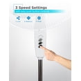 thumbnail image 4 of BLACK+DECKER 18-Inch Pedestal Fan, BFP18SXW, Oscillating Fan for Home and Office, Standing Fan with 3 Speed Settings, Height Adjustable with Adjustable Head Tilt, White, 4 of 7
