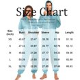 thumbnail image 3 of Unisex Solid Color Long-Sleeve Jumpsuit - Comfortable Loose Fashion Casual Romper, Light Blue Size L, 3 of 5