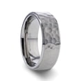 thumbnail image 1 of MINISTER Titanium Ring with Raised Hammered Finish and Polished Step Edges - 8mm, 1 of 3