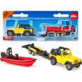thumbnail image 1 of SIKU 1658 Jeep con barco Metal/Plástico Amarillo/Rojo Remolque extraíble Barco flotante, 1 of 5