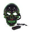 thumbnail image 1 of Visière de Protection Halloween Effrayante Protection Complète LED Squelette Lumineux Tête de Squelette Accessoire de Cosplay Fête, Vert Fluorescent, 1 of 6