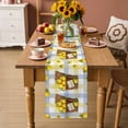 thumbnail image 2 of Lemon Basket Summer Table Runner 72 Inches, Farmhouse Blue Yellow Plaid Bed Runner Dresser Scarves Tabletop for Indoor Outdoor Parties/Ceremony/Banquet, 13" x 72", 2 of 9