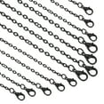 thumbnail image 1 of Uxcell 20 paquetes de cadenas de collar de 17.7 pulgadas, cadenas de cable chapadas en negro de 2mm con cierres de langosta para hacer joyas, 1 of 7