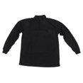 thumbnail image 1 of Camiseta de trabajo de manga larga, cuello vuelto, cómoda, profesional, color liso, color negro, XL, 1 of 14