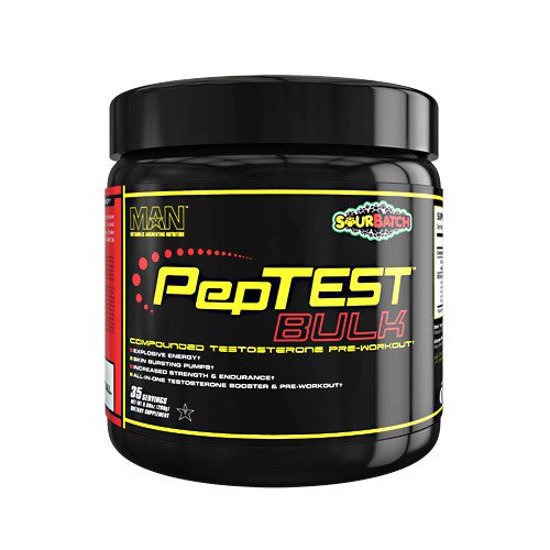 MAN Sports Peptest Bulk PreWorkout Supplement, Sour Batch
