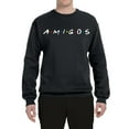 thumbnail image 2 of Friends Amigos Parody Pop Unisex Crewneck Graphic Sweatshirt, Black, Small, 2 of 3