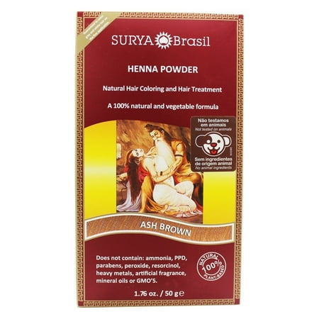 - Surya Brasil - Henna Powder Natural Hair Coloring Ash Brown - 1.76 oz.