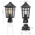 thumbnail image 3 of Outdoor Post Lights Darkaway, paquete de 2 unidades, aluminio impermeable, 3 of 8