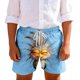 thumbnail image 2 of Pantalones cortos de playa para niños y niñas, de color liso, con estampado bonito, transpirables y con bolsillos, para verano, 2 of 9
