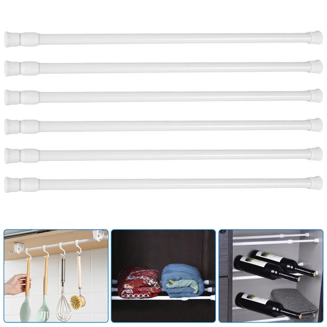 HAOAN 6Pcs Window Security Bars Adjustable Window Security Stick with Anti-Slip Rubber Tips Retractable Sliding Door Security Bar Window Safety Bars Window Guards for Children Home