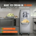 thumbnail image 2 of KFFKFF Commercial Ice Cream Machine, 18L/Hour Output, 1780W, Single Flavor, Mobile with Wheels, 6L Stainless Steel Cylinder, LED Screen, Auto Clean & Pre-cool, 2 of 9