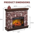 thumbnail image 3 of SinCiDo Electric Fireplace with Mantel for 42" TV Stand, Floor Standing Electric Indoor Fireplace, 3 of 7